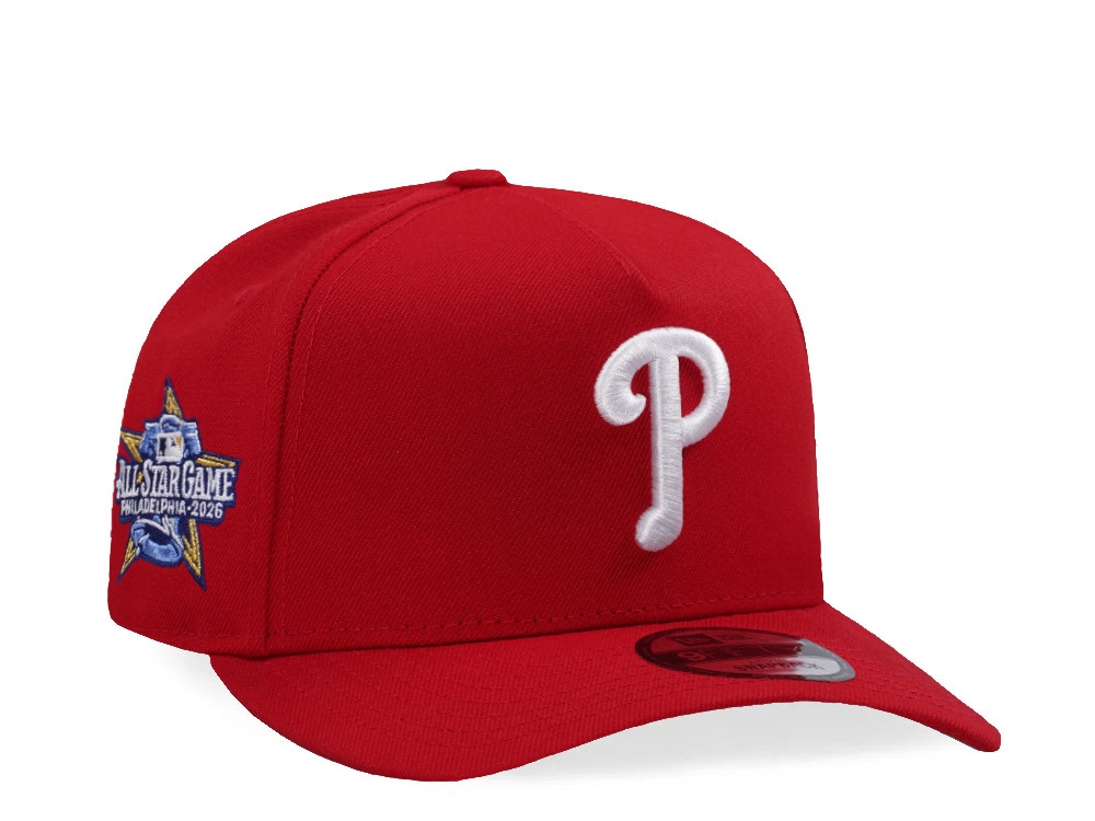 New Era Philadelphia Phillies All Star Game 2026 Scarlet Prime Edition 9Fifty A Frame Snapback Casquette