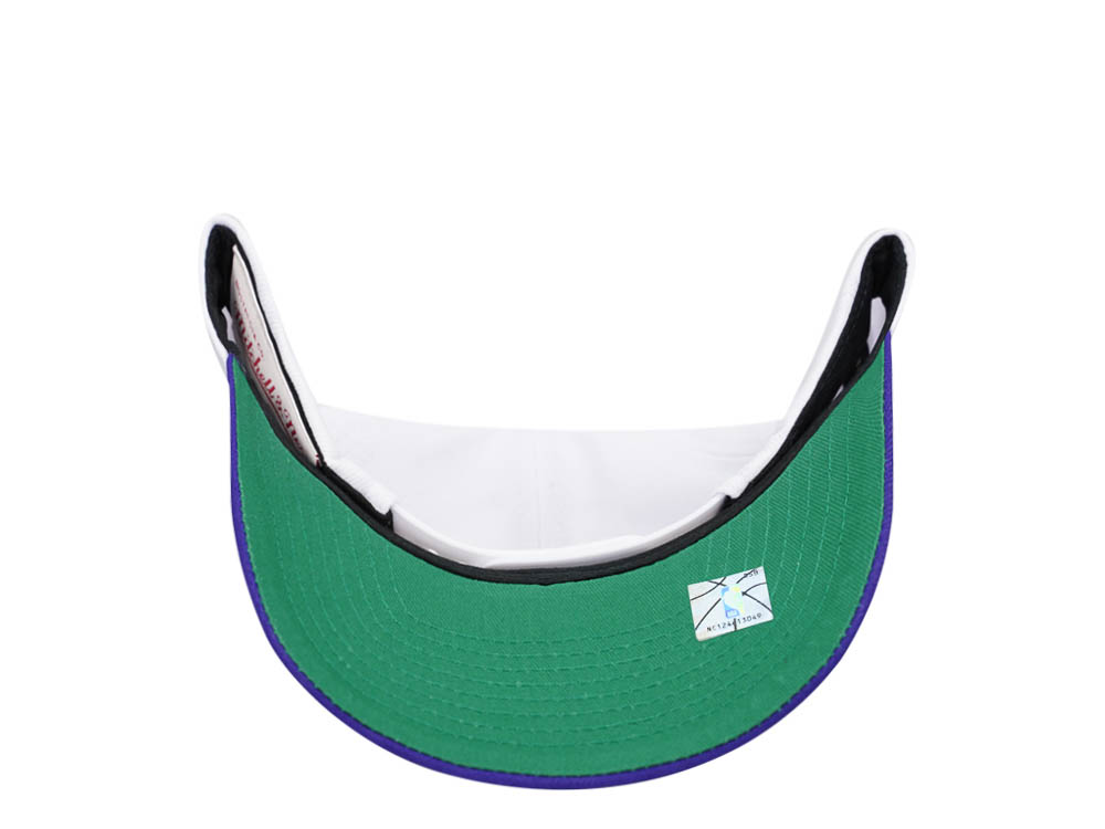 Mitchell & Ness Milwaukee Bucks Team Two Tone 2.0 Pro White Snapback Casquette