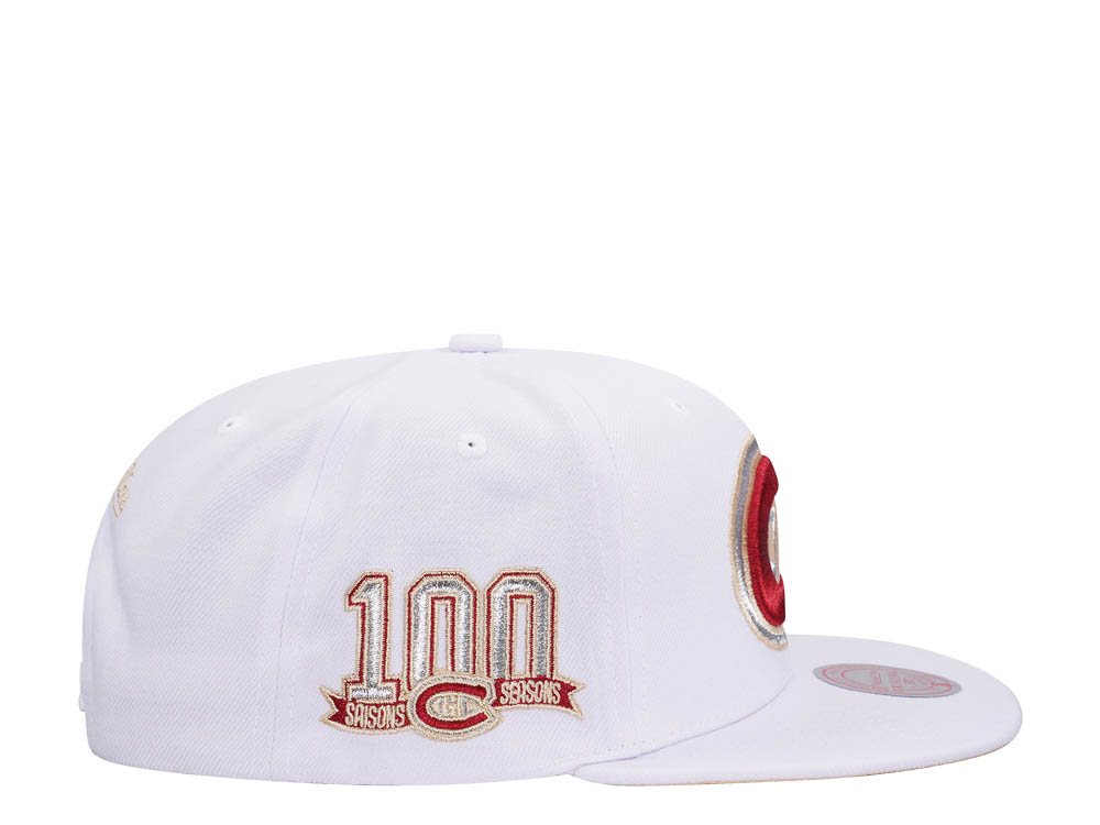 Mitchell & Ness Montreal Canadiens 100 Seasons Winter White Snapback Casquette