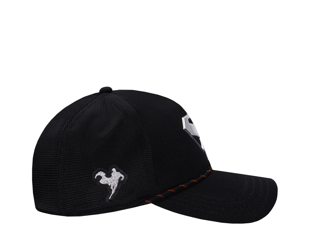 Capslab Superman Silver Logo Black Trucker Snapback Casquette