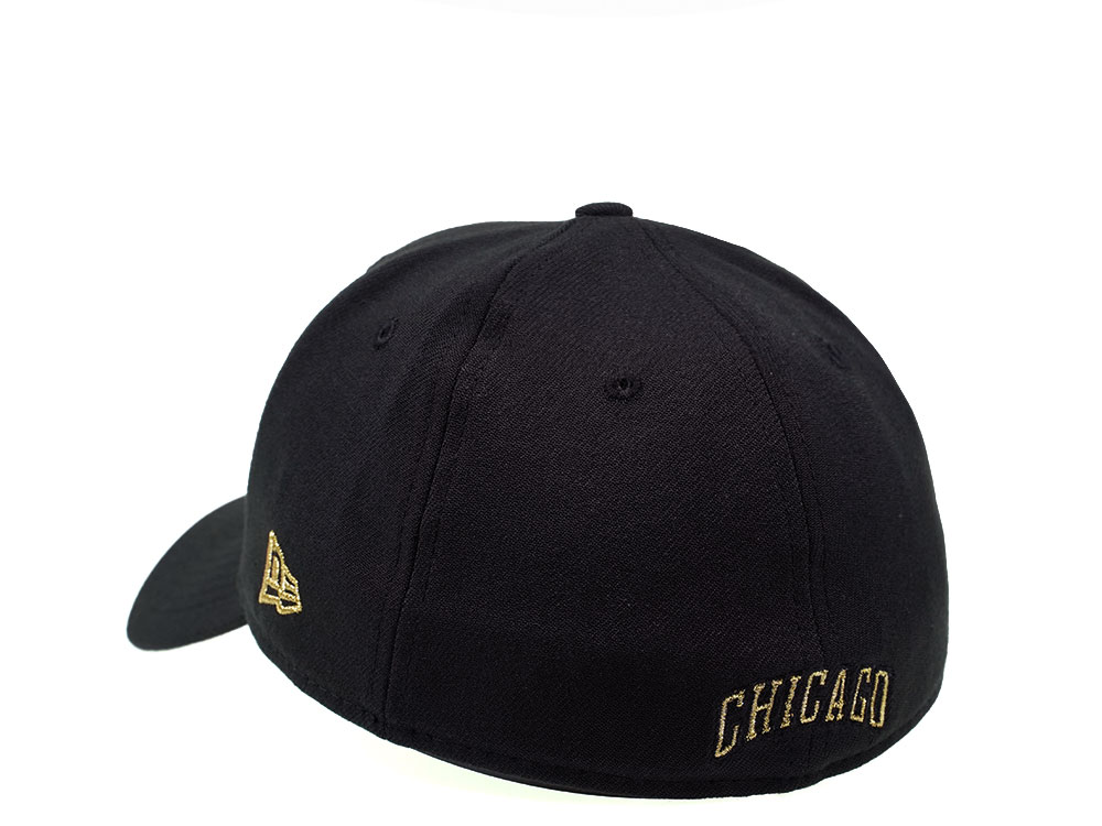 New Era Chicago Bulls Black and Gold Edition 39Thirty Stretch Casquette