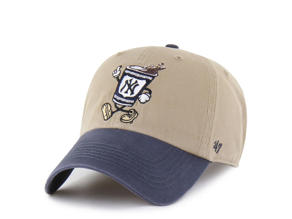 47Brand New York Yankees Khaki Cartoon Icon Edition Clean Up Strapback Casquette