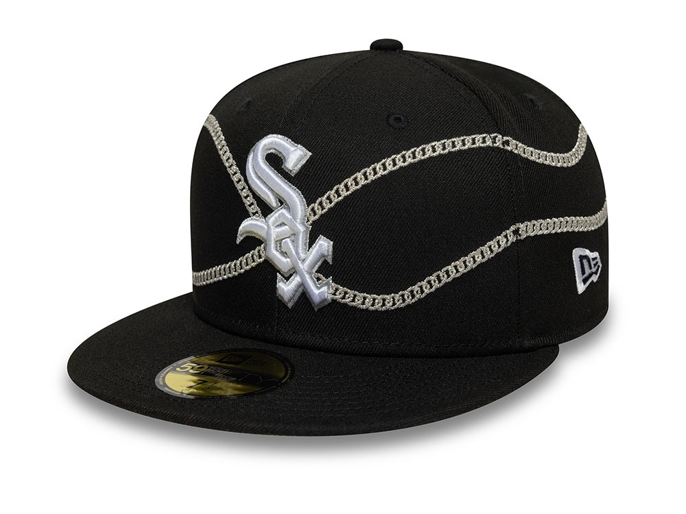New Era Chicago White Sox Chain Wrap Black Edition 59Fifty Fitted Casquette
