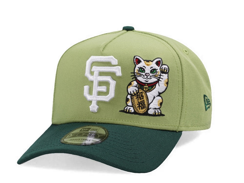 New Era San Francisco Giants Japan Lucky Cat Matcha Two Tone Edition 9Forty A Frame Snapback Casquette