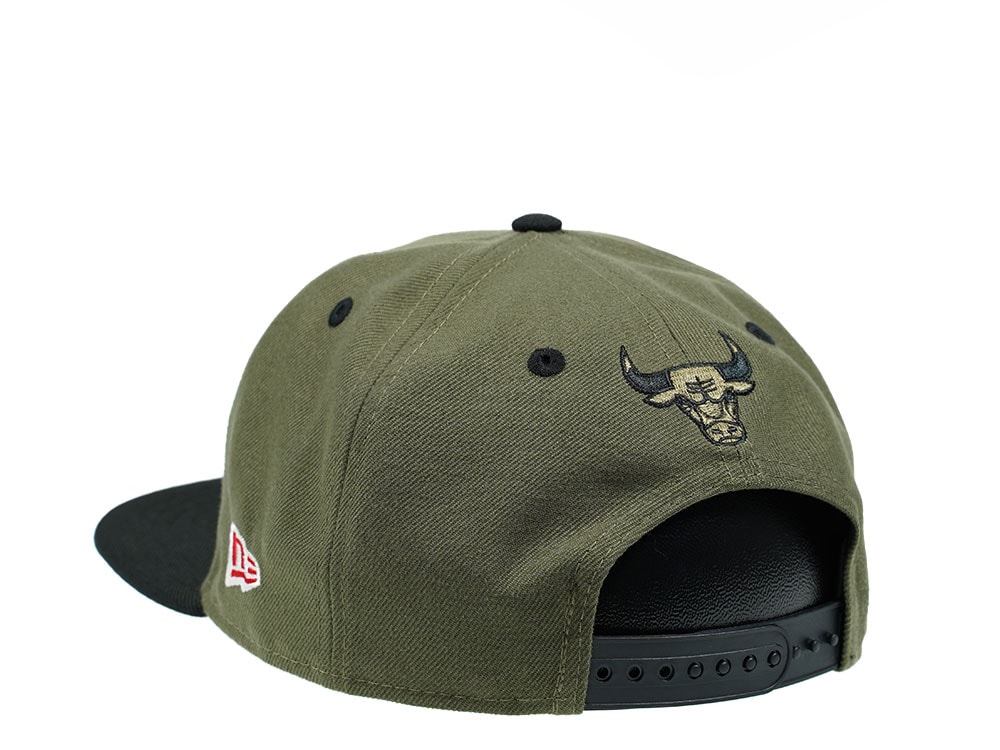 New Era Chicago Bulls Olive Red Horn Edition 9Fifty Snapback Casquette