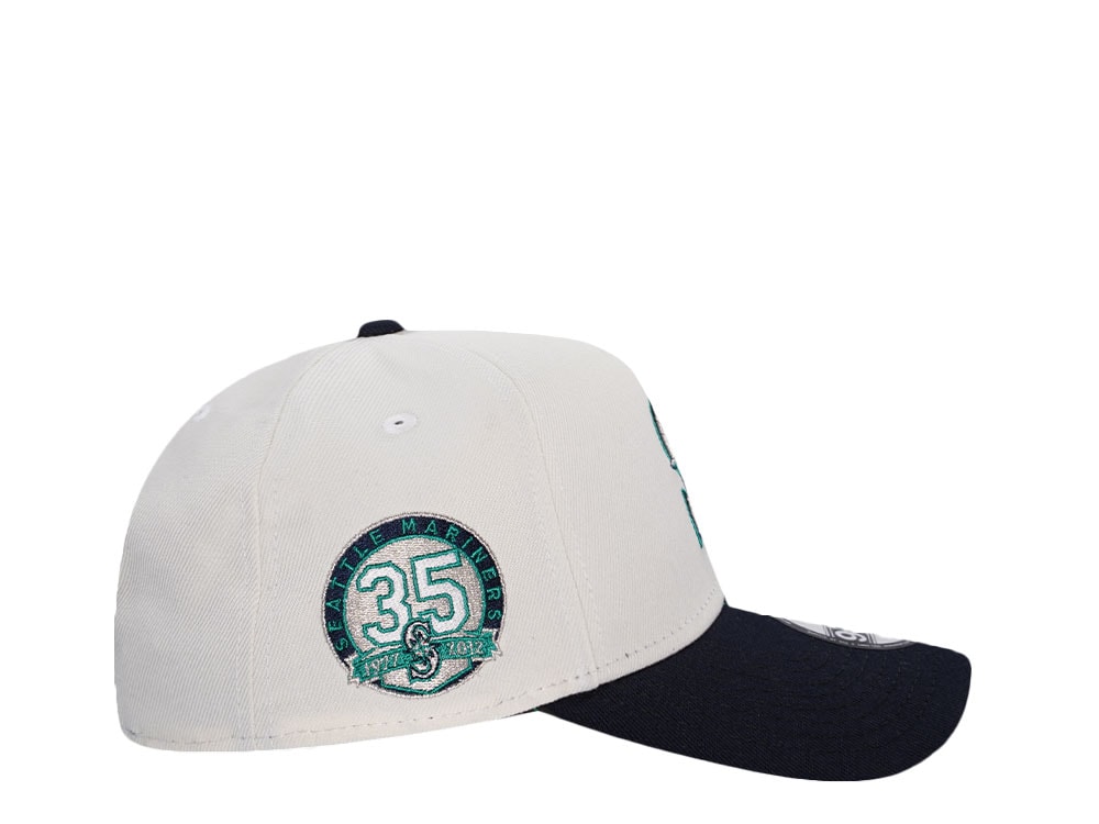 New Era Seattle Mariners 35th Anniversary Chrome Two Tone Edition 9Forty A Frame Snapback Casquette