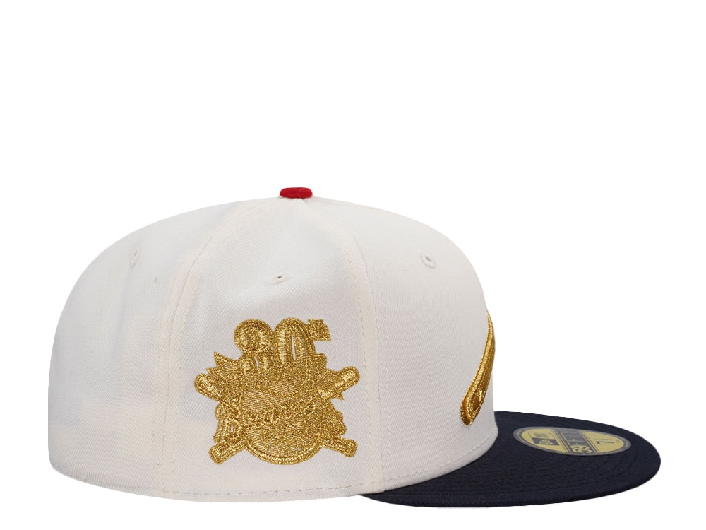 New Era Atlanta Braves 30th Anniversary 24K Chrome Two Tone Edition 59Fifty Fitted Casquette