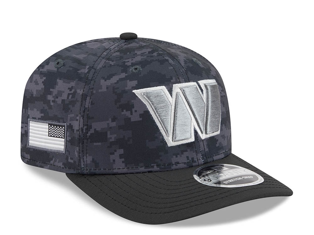 New Era Washington Commanders NFL Salute to Service 2026 Digi Camo Black 9Seventy Stretch Snapback Casquette
