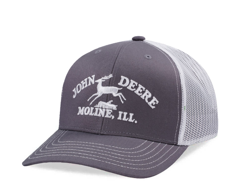 John Deere Moline 112 Gray Trucker Snapback Casquette