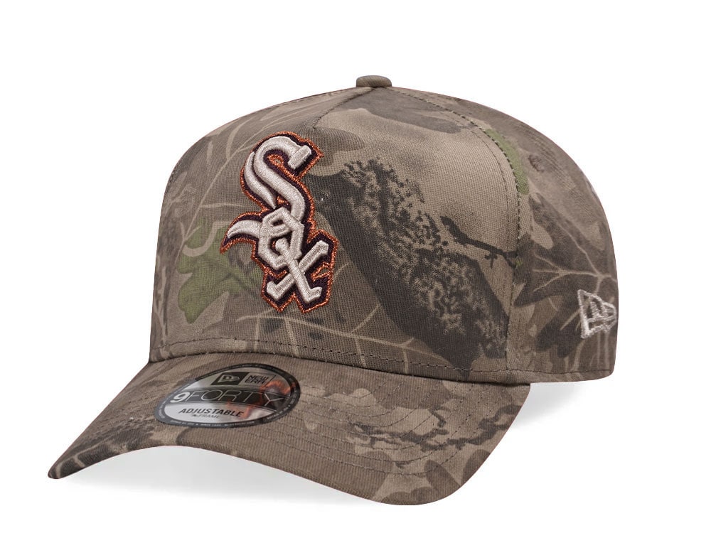 New Era Chicago White Sox Leaf Camo Copper 9Forty A Frame Snapback Casquette