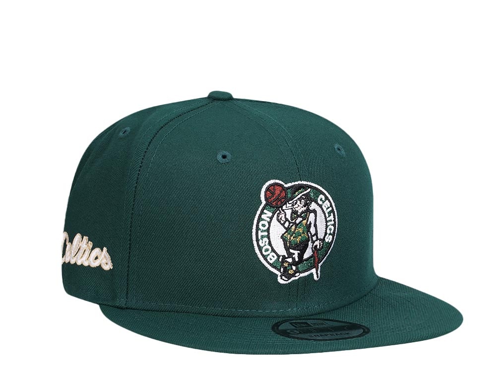 New Era Boston Celtics Green Script Logo Edition 9Fifty Snapback Casquette