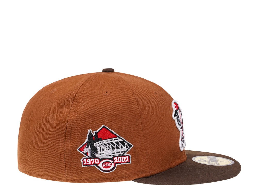 New Era Cincinnati Reds Riverfront Stadium Bourbon and Suede Edition 59Fifty Fitted Casquette