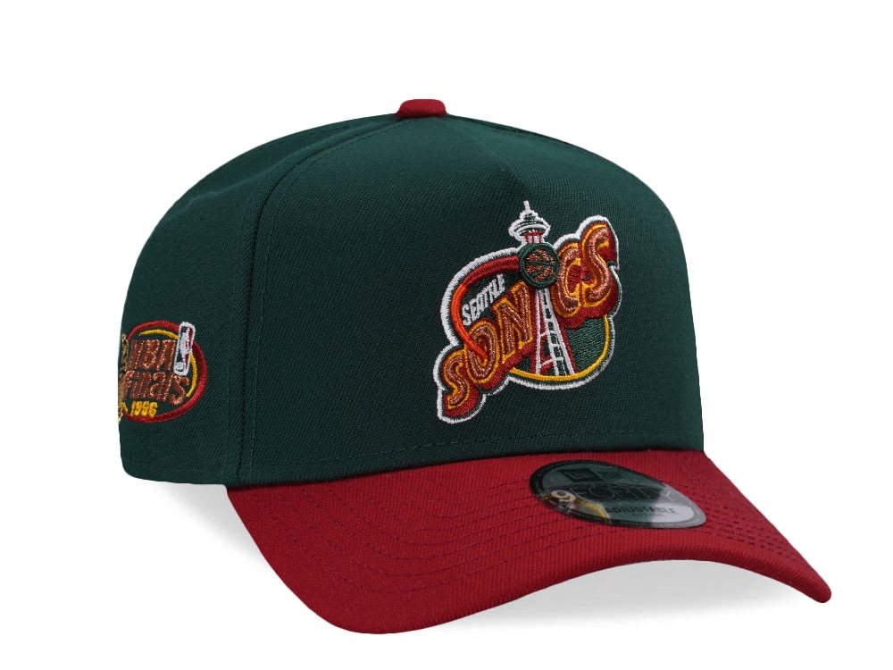 New Era Seattle Supersonics NBA Finals 1996 Green Two Tone Edition 9Forty A Frame Snapback Casquette