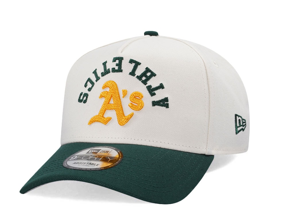 New Era Oakland Athletics Giants Script Chrome Two Tone Edition 9Forty A Frame Snapback Casquette