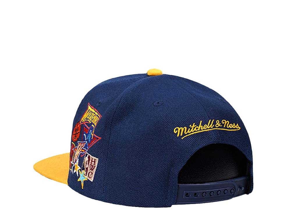 Mitchell & Ness Golden State Warriors Patch Overload Hardwood Classic Snapback Casquette