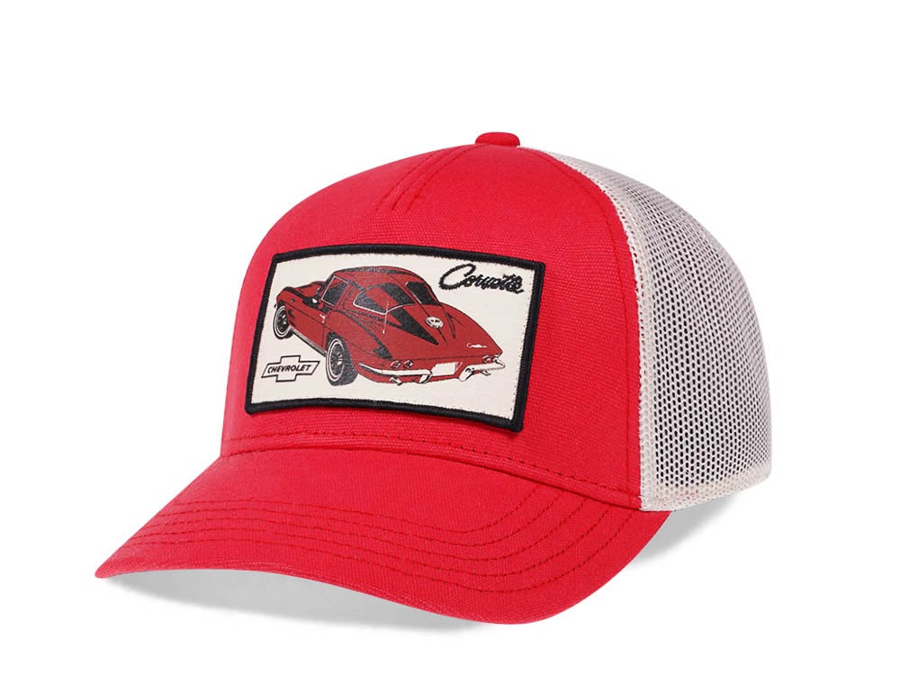 American Needle Corvette Valin Red Trucker Snapback Casquette