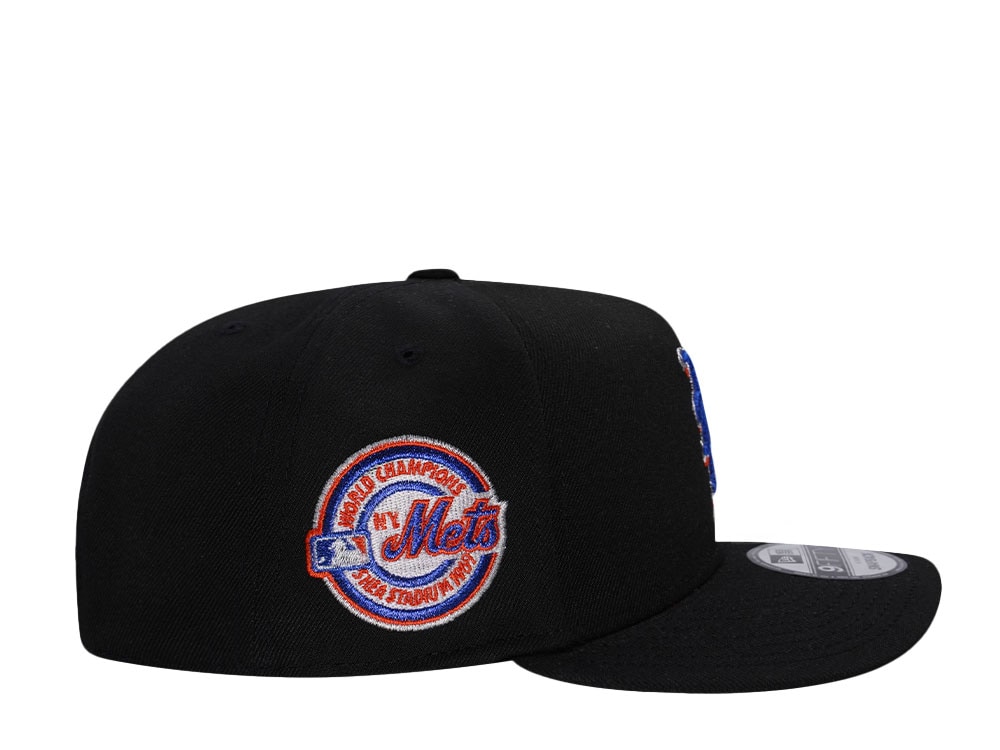 New Era New York Mets World Champions Black Throwback Edition A Frame 9Fifty Snapback Casquette