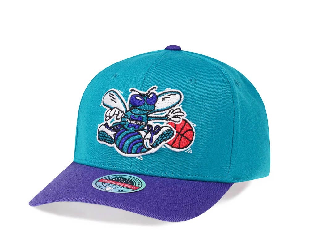 Mitchell & Ness Charlotte Hornets Team Two Tone Red Line Solid Flex Snapback Casquette