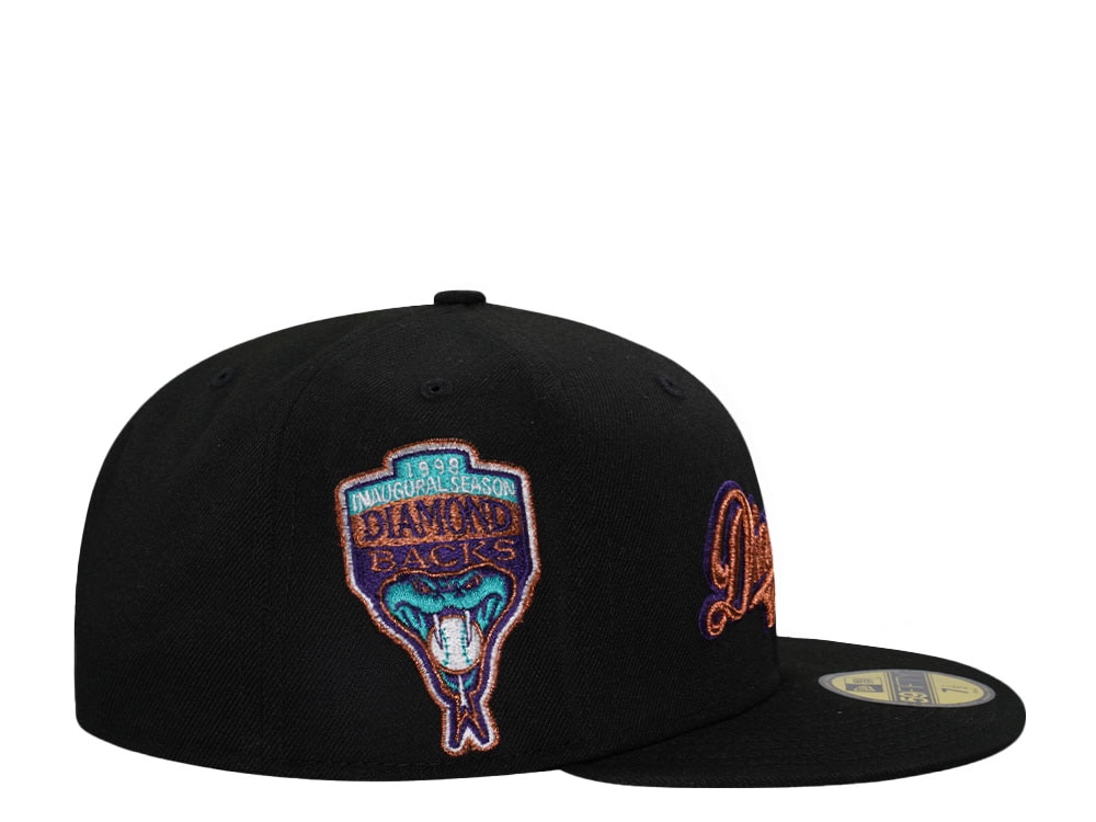 New Era Arizona Diamondbacks Inaugural Season 1998 Black Throwback Edition 59Fifty Fitted Casquette