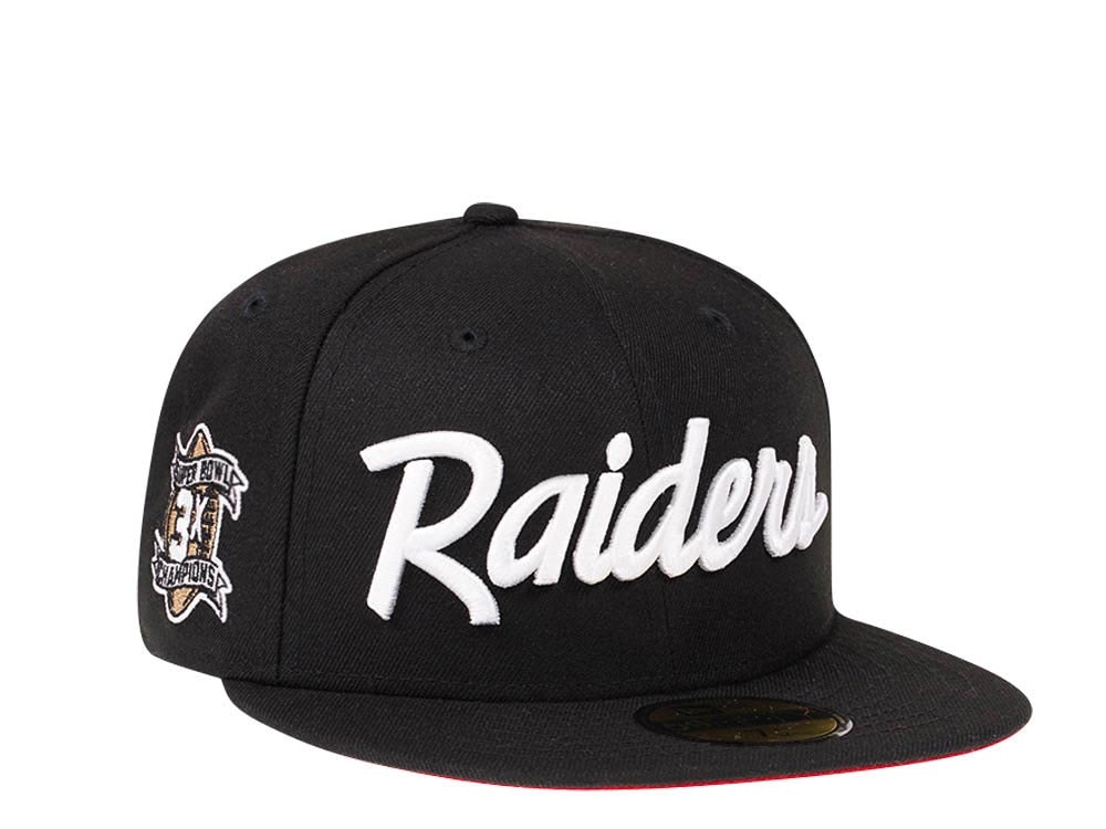 New Era Las Vegas Raiders 3x Super Bowl Champions Black and Red Edition 59Fifty Fitted Casquette
