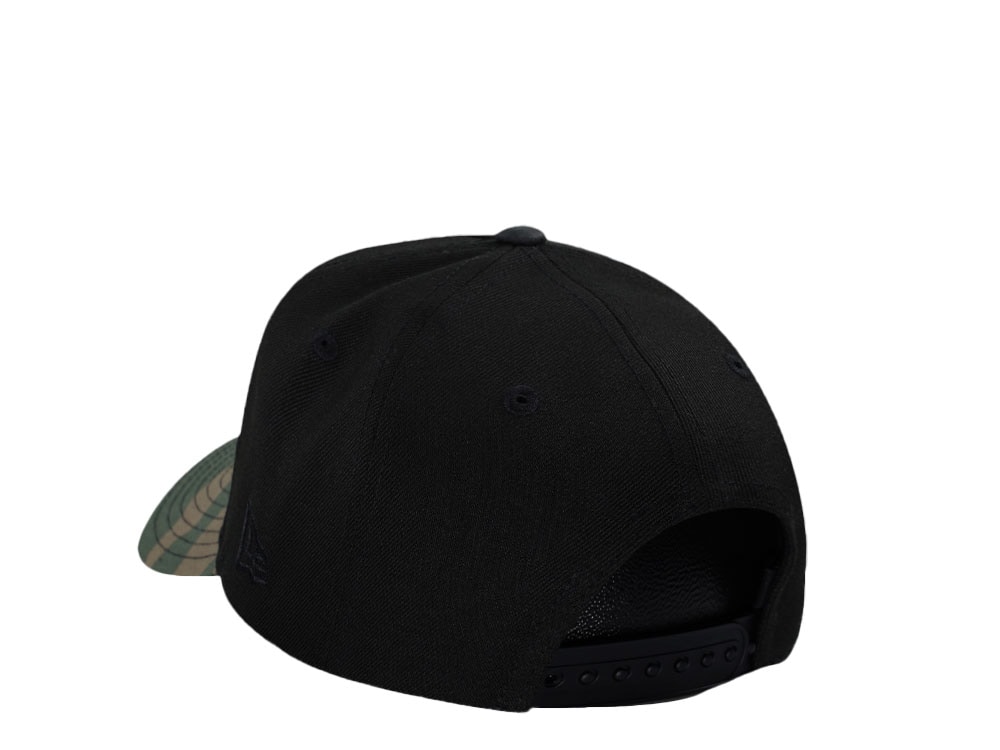 New Era Hartford Yard Goats Black Camo Two Tone Edition 9Forty A Frame Snapback Casquette