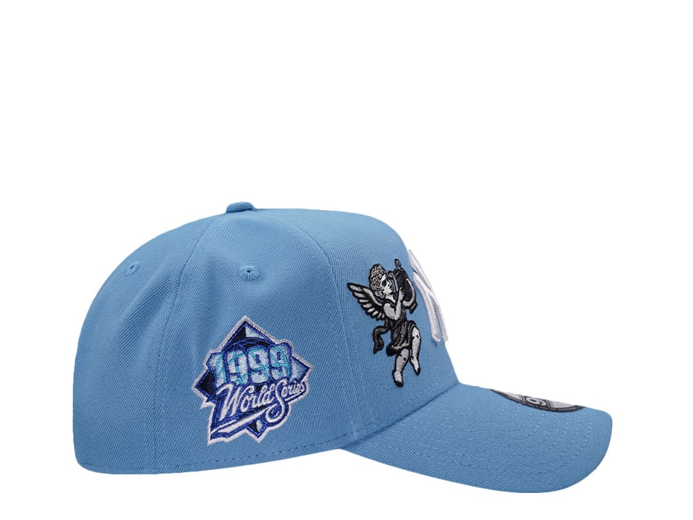 New Era New York Yankees World Series 1999 Cupid Sky Blue Edition 9Forty A Frame Snapback Casquette