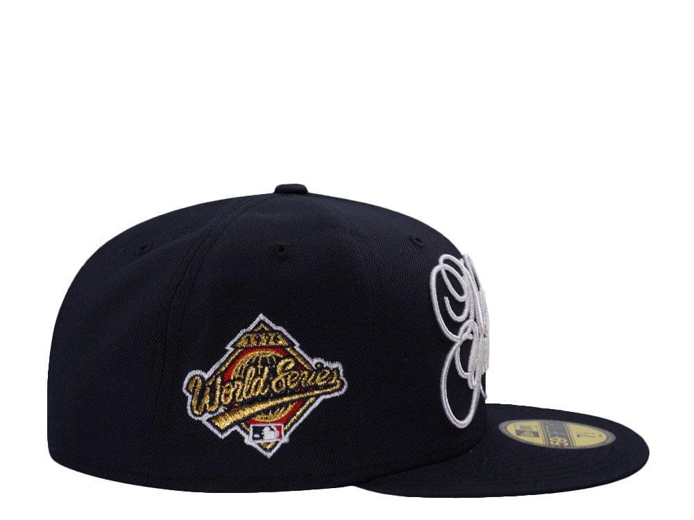 New Era New York Yankees Cooperstown World Series 1996 Script Navy Edition 59Fifty Fitted Casquette
