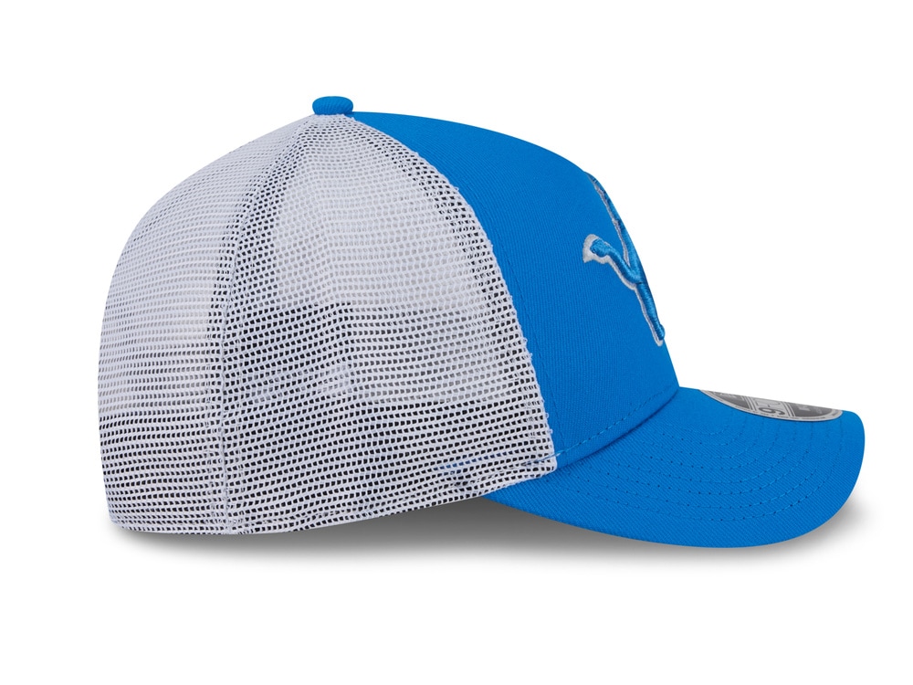 New Era Detroit Lions Official Team Color Edition 9Forty M Crown A Frame Trucker Snapback Casquette