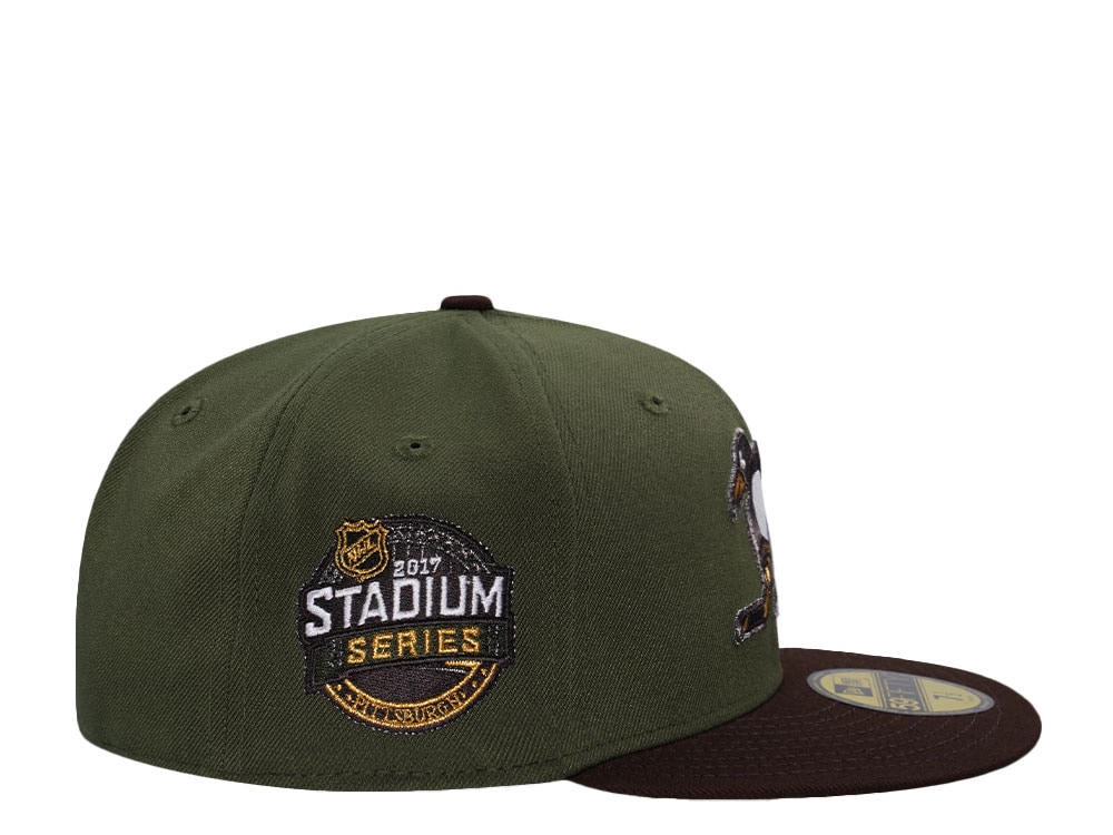 New Era Pittsburgh Penguins Stadium Series 2017 Rifle Green Two Tone Edition 59Fifty Fitted Casquette