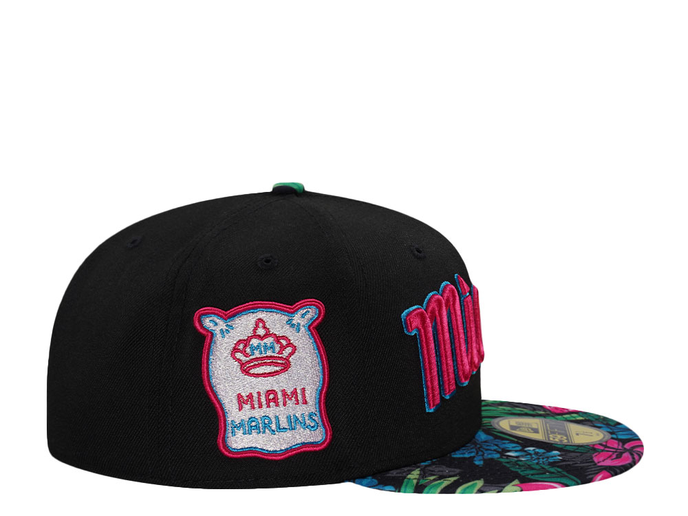 New Era Miami Marlins Floral Summer Two Tone Edition 59Fifty Fitted Casquette