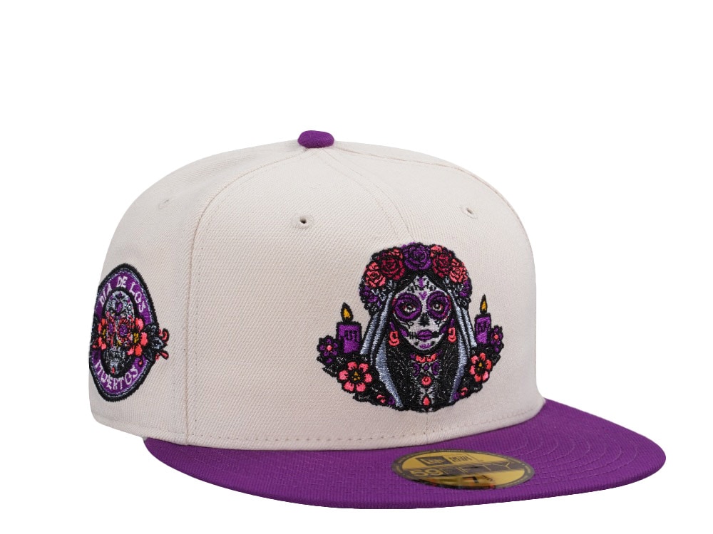 New Era Topperzstore Muertos Lady Light Cream Two Tone Edition 59Fifty Fitted Casquette