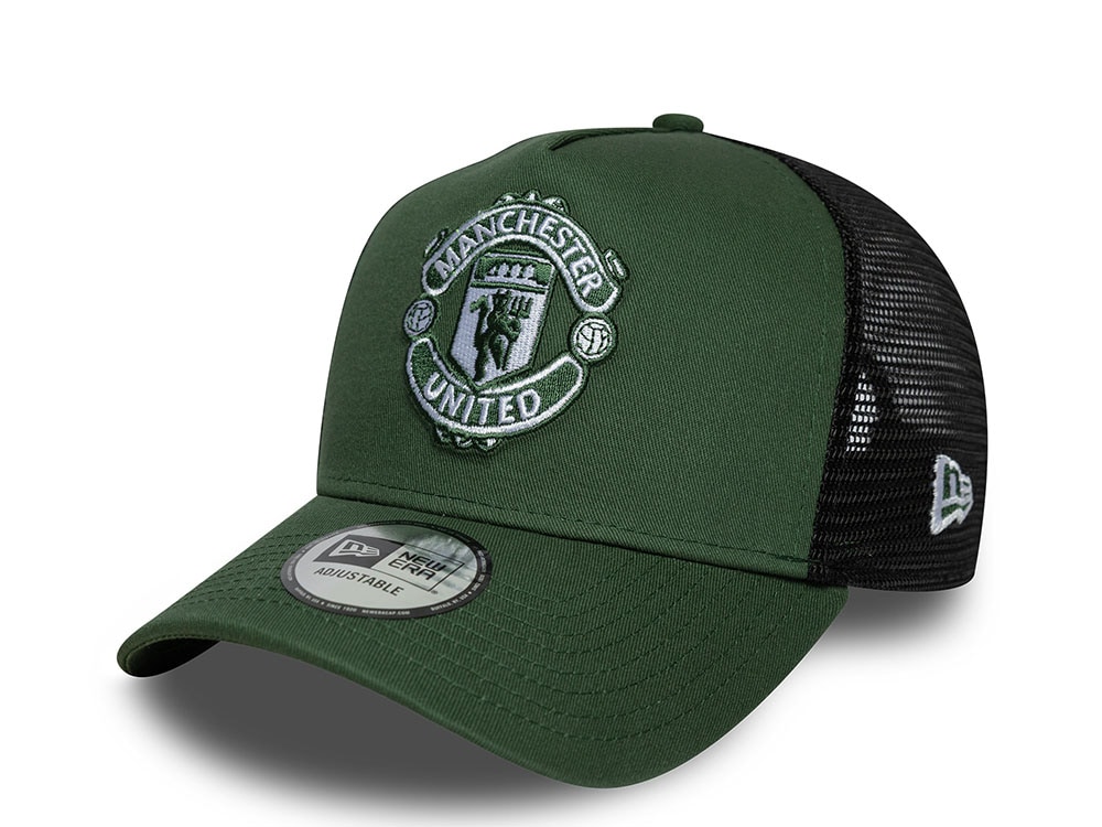New Era Manchester United Fc Seasonal Dark Green Edition 9Forty A Frame Trucker Snapback Casquette
