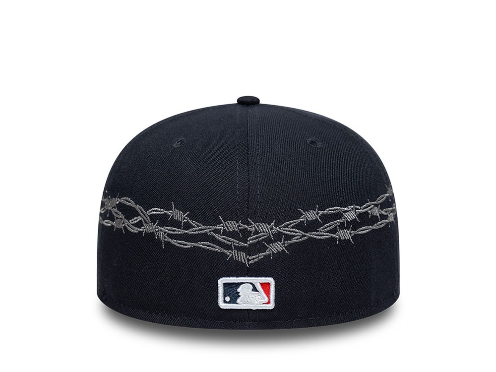 New Era New York Yankees MLB Icon Barbwire Navy Prime Edition 59Fifty Fitted Casquette