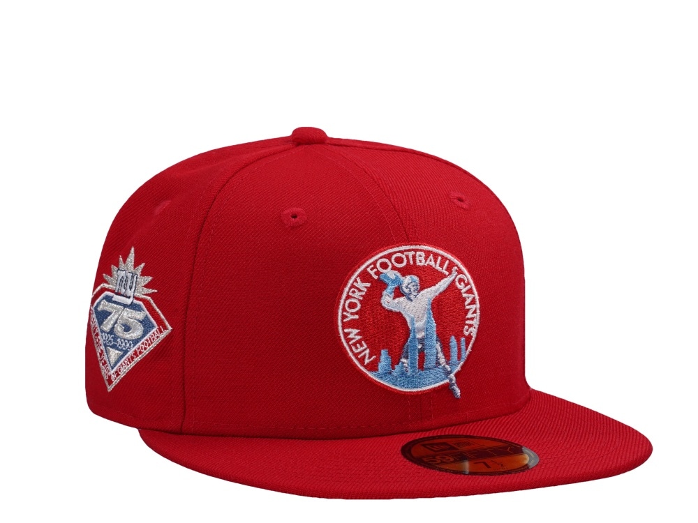 New Era New York Giants 75th Anniversary Wool Scarlet Throwback Edition 59Fifty Fitted Casquette