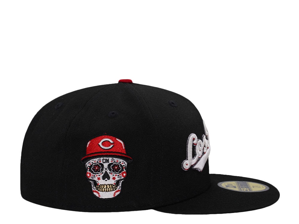 New Era Cincinnati Reds Skull Black Glow Prime Edition 59Fifty Fitted Casquette