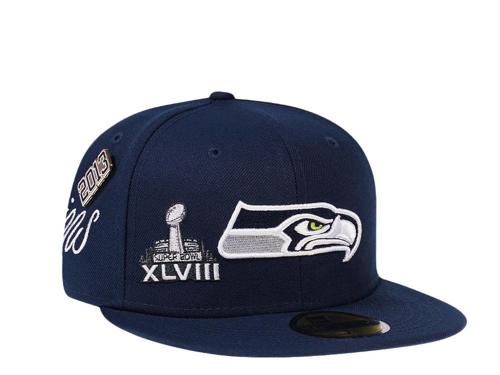 New Era Seattle Seahawks Historicchamps Navy 59Fifty Fitted Casquette
