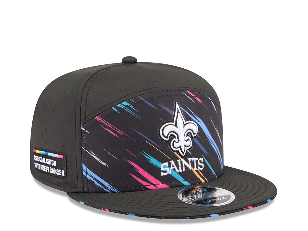 New Era New Orleans Saints Crucial Catch 2026 Black Edition 9Fifty Split Panel Snapback Casquette