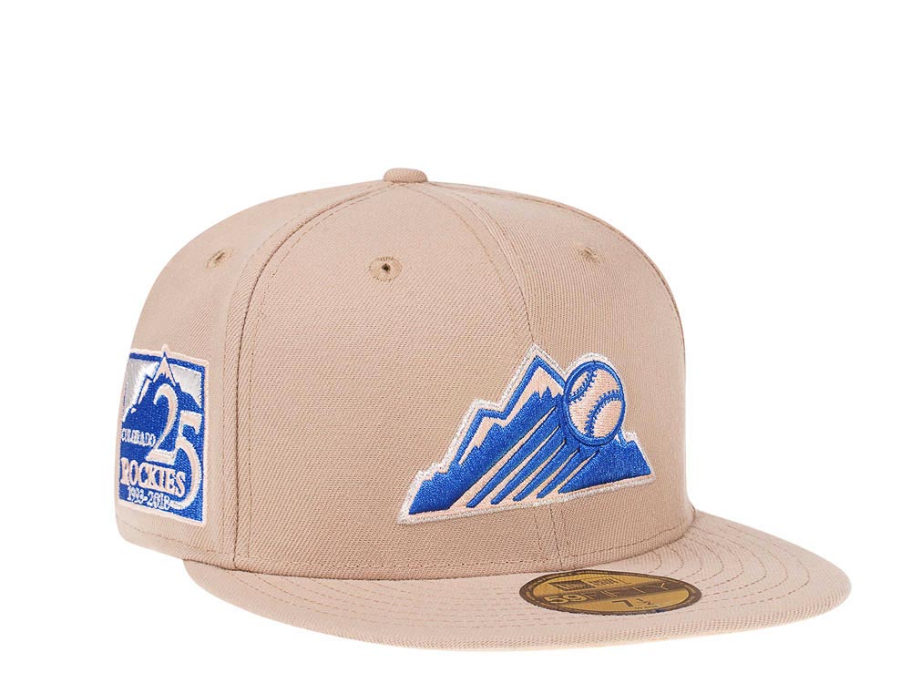 New Era Colorado Rockies 25th Anniversary Sand Peach Edition 59Fifty Fitted Casquette