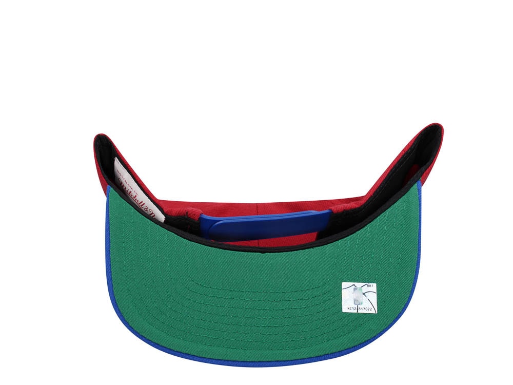 Mitchell & Ness Detroit Pistons Transcript Red Two Tone Snapback Casquette