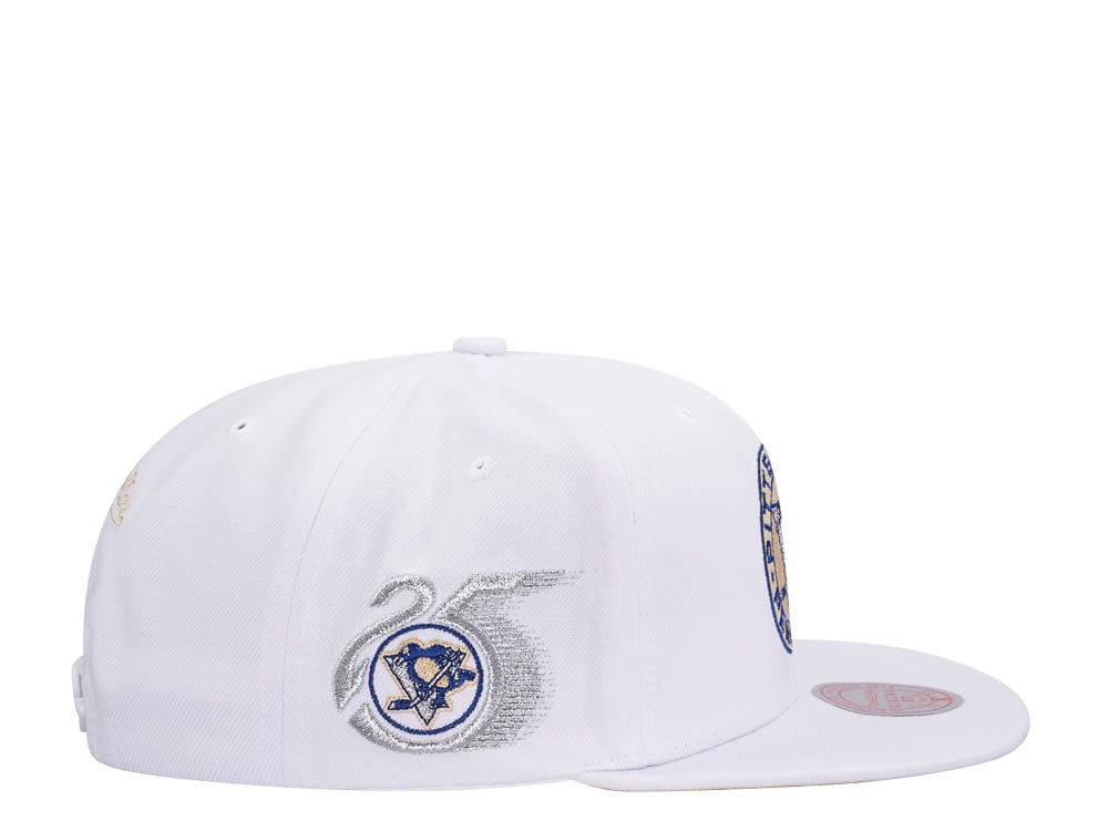 Mitchell & Ness Pittsburgh Penguins 25th Anniversary Winter White Snapback Casquette