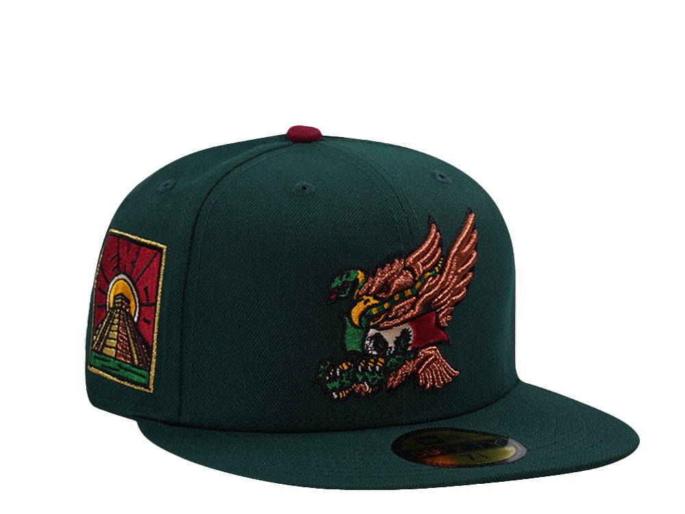 New Era Mexico Eagle Temple Dark Green Prime Edition 59Fifty Fitted Casquette