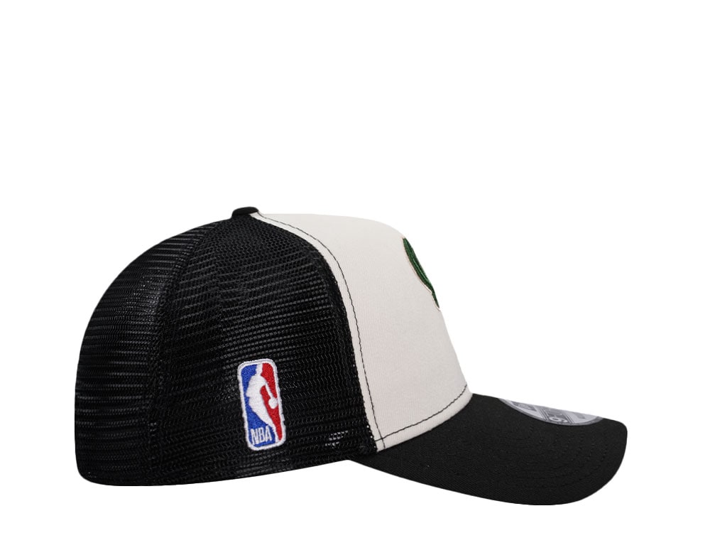 New Era Milwaukee Bucks Chrome Black Edition Trucker 9Forty A Frame Snapback Casquette