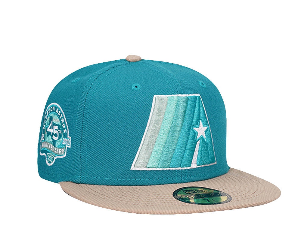 New Era Houston Astros 45th Anniversary Aqua Mint Prime Two Tone Edition 59Fifty Fitted Casquette