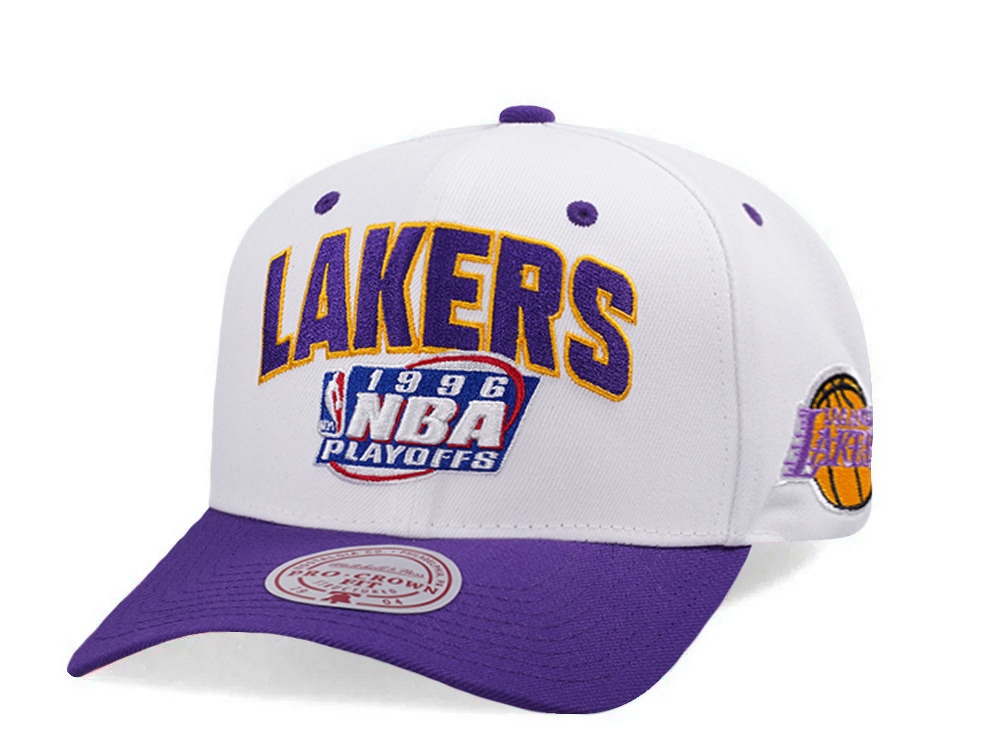 Mitchell & Ness Los Angeles Lakers NBA Playoffs 1996 Chrome Two Tone Editon Pro Crown Fit Snapback Casquette