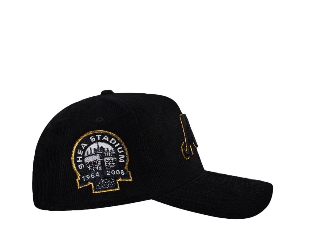 New Era New York Mets Shea Stadium Black Corduroy Edition 9Forty A Frame Snapback Casquette