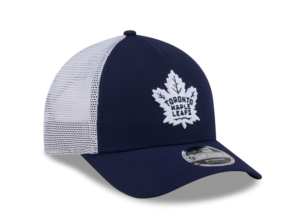 New Era Toronto Maple Leafs Official Team Color Edition 9Forty M Crown A Frame Trucker Snapback Casquette
