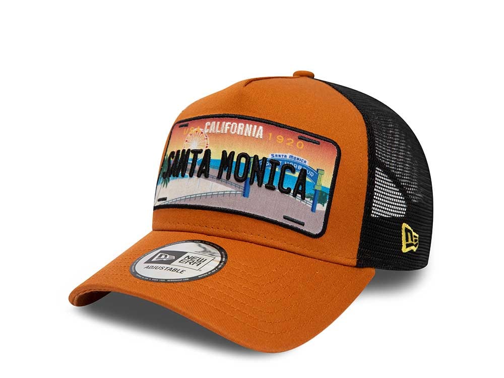 New Era Santa Monica License Plate A Frame Trucker Snapback Casquette