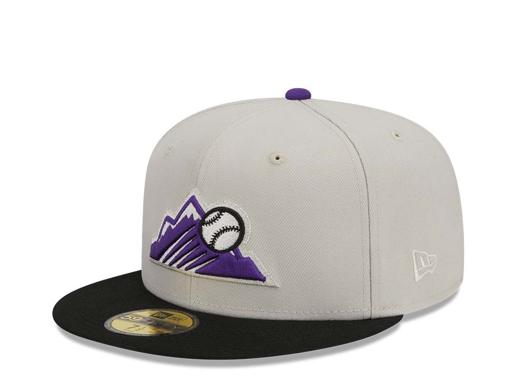 New Era Colorado Rockies Farm Team Stone Throwback Two Tone Edition 59Fifty Fitted Casquette