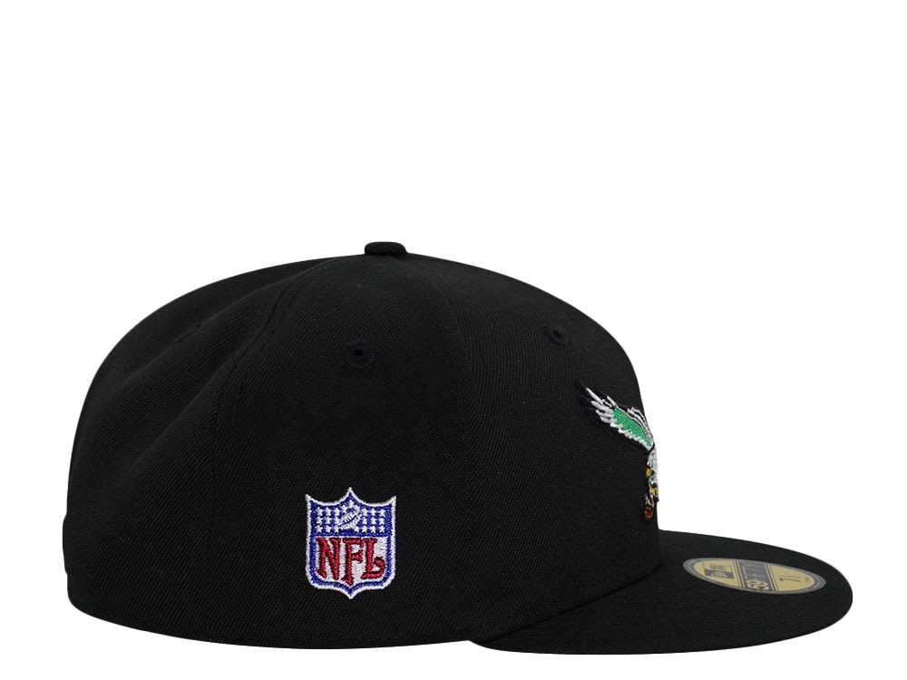 New Era Philadelphia Eagles Black Throwback Prime Edition 59Fifty Fitted Casquette