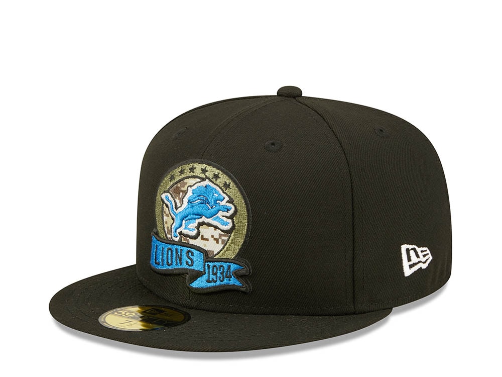 New Era Detroit Lions Salute to Service 2022 Fitted 59Fifty Casquette